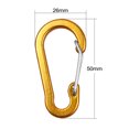 thumbnail image 4 of Mousquetons Mousquetons Pinces Mini en Alliage d'Aluminium Porte-Clés Mousqueton Clip Anneaux en D pour Camping Randonnée Pêche Backpacking, 4 of 4