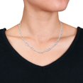 thumbnail image 2 of Miabella Sterling Silver Paperclip Necklace, 2 of 3