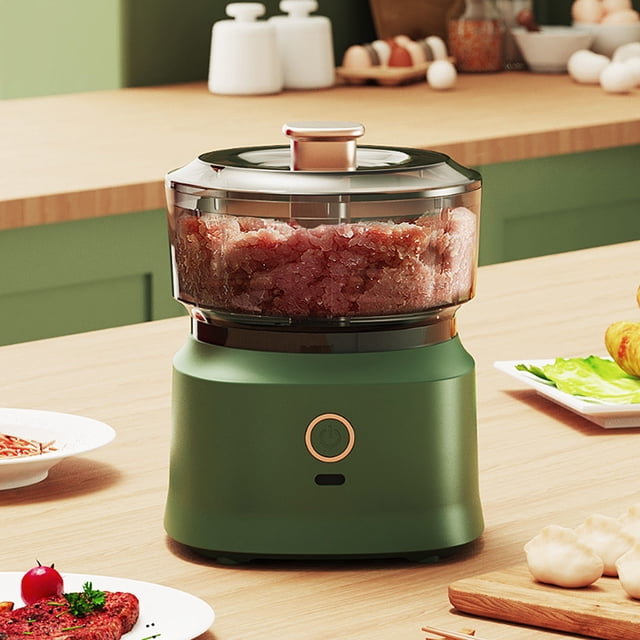 Dvkptbk Electric Garlic Chopper Portable Mini Food Processor Wireless Vegetable Masher with Usb Charging Garlic Masher Mincer for Onions Meat Spices Garlic Milling Machine Home Essentials