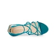 thumbnail image 4 of BLISSFUL STEP Sandales à Talons Blocs à Brides Croisées pour Femmes Bleu Lac 10, 4 of 7