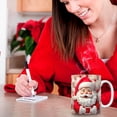 thumbnail image 4 of Aqestyerly Christmas Inflatable Mug Snowman Santa Mug Puffy Coffee Mug Press Gift Holiday Ceramic Mug With Handle HWRETIE, 4 of 5