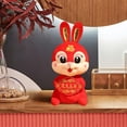 thumbnail image 2 of HILABEE Chinese Toy Festive Decoration Prop bunny Toy Stuffed Animal 20cm, 2 of 9