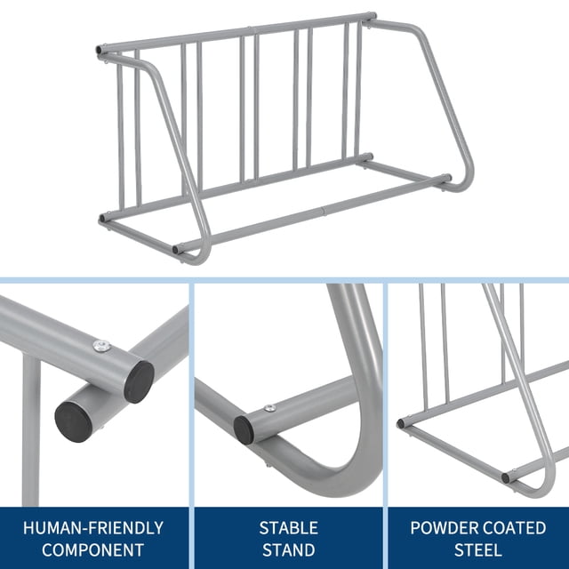 GloryStar Floor Bicycle Rack, Durable Steel Parking/Storage Stand for Garage, Street, Yard and Bike Events