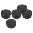 thumbnail image 4 of Transemion 5pcs Empty Aluminum Jars Cosmetic Screw Balm Lip Lid Cans Containers Black 80ml 1Set, 4 of 4
