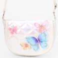 thumbnail image 2 of Claire's Shoulder Bag Shimmering White Multicolored Butterflies, 2 of 2