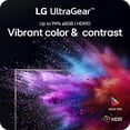 thumbnail image 3 of Refurbished LG UltraGear 24" FHD IPS Gaming Monitor, 120Hz Native, 144Hz Overclock, 1ms Motion Blur Reduction, NVIDIA G-SYNC Compatible, AMD FreeSync, HDR10, sRGB 99%, Slim Stand, Black, 3 of 6
