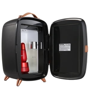 Vevor Mini Fridge, 6L Skincare Fridge with LED light and HD Mirror, AC/DC Makeup Fridges for Skin Care, Cosmetic Storage