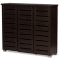 thumbnail image 1 of Bowery Hill Armoire à Chaussures Rectangulaire en Bois Brun Foncé Ventilée Non Assemblée, 1 of 5
