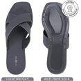 thumbnail image 4 of ROXONI Women Slippers Shower Pool Sandals Criss Cross Bathroom Quick Drying Slippers, 4 of 6
