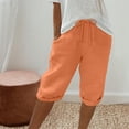 thumbnail image 1 of LSLJS Shorts pour Femmes de Couleur Unie Shorts Décontractés pour Femmes Capris Pantalons de Travail pour Femmes, 1 of 1