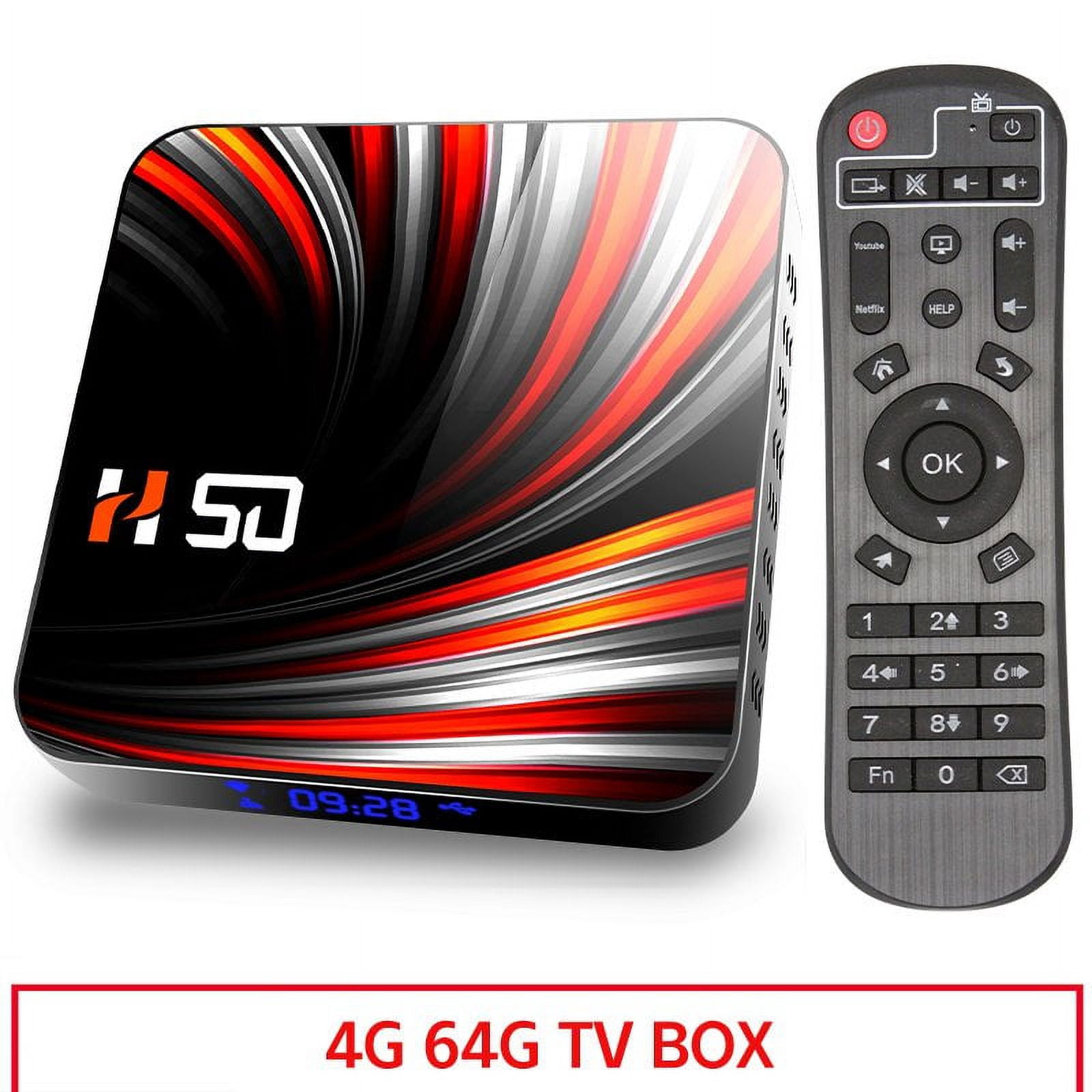 For Android Tv Box Android 10.0 4k 4gb 32gb 64gb Media Player 3d Video Smart Tv Box 4+64G_US plug