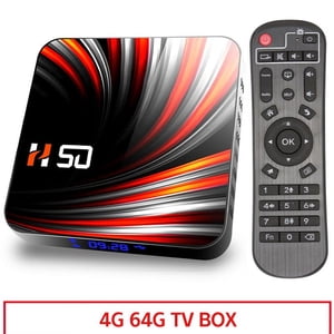 Pour Android Tv Box Android 10.0 4k 4gb 32gb 64gb Lecteur de médias 3d Vidéo Smart Boîte Tv 4+64G_US plug