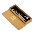 thumbnail image 1 of Uxcell Metal Feather Bookmarks Book Marks Page Markers Birthday Appreciation Gift Box Packaging Flower Pendant, 1 of 7