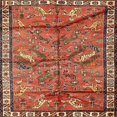 thumbnail image 1 of Ahgly Company Machine Washable Indoor Square Traditional Peru Brown Area Rugs, 5' Square, 1 of 7
