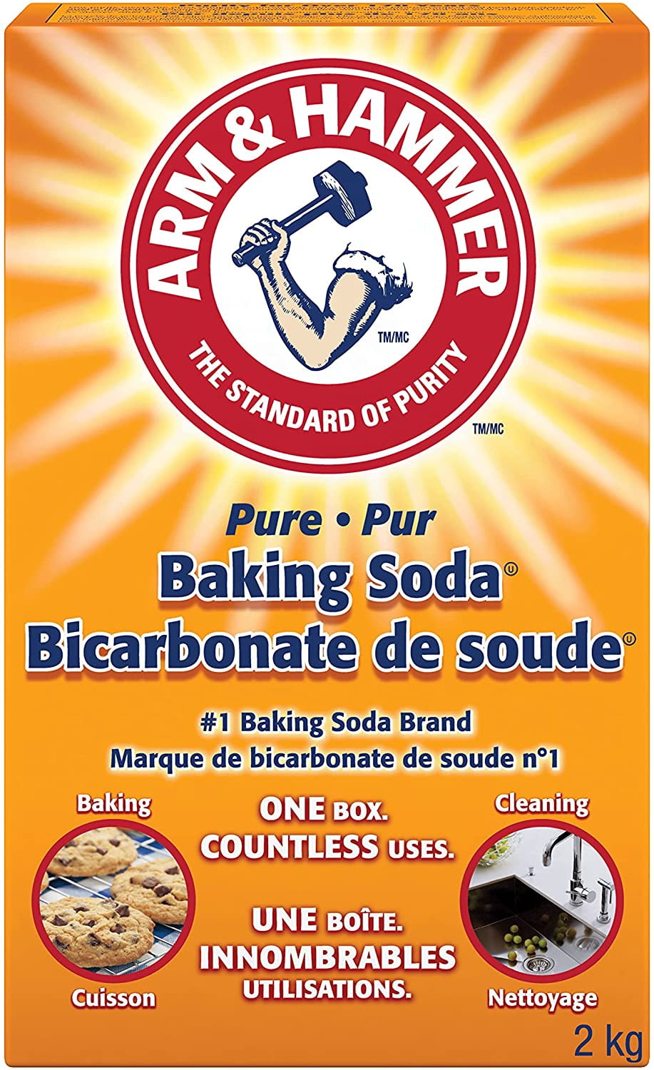 2.00 kg (Pack of 2), Leavening Agent - Baking Soda, For Baking, Cleaning and Deodorizing