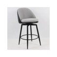 thumbnail image 1 of Eastvita Set of 2 Swivel Counter Height Bar Stools - Double-Layer Upholstered with Back/Metal Legs for Kitchen Island Pub/26-Inch Modern Bar Stool Chairs, 1 of 1