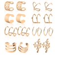 thumbnail image 1 of 8 Paires de Boucles d'Oreilles Créatives Clip Cartilage Non Percées, 1 of 10