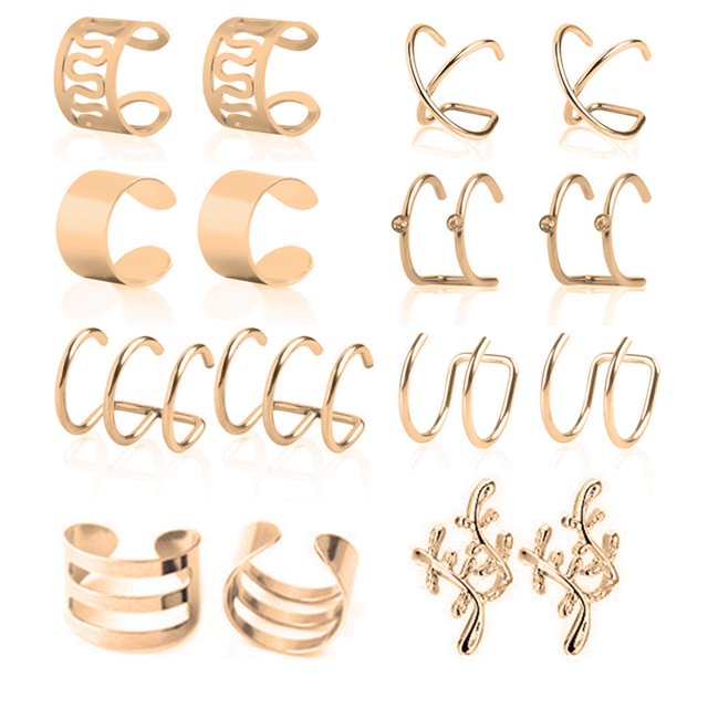 8 Paires de Boucles d'Oreilles Manchette Créatives Boucles d'Oreilles Cartilage à Clip Boucles d'Oreilles Non Percées or rose en Acier Inoxydable, Grille Orientée vers l'Avant de 8 styles Assortis à Clip : Manchette Ouverte à Filigrane, Manchette Croisée en X, Bande Grand et Lisse, Petit Anneau avec Perle, Manchette Fine à Double Boucle, Manchette en U, Manchette à Triple Lattes Superposées et Manchette Décorative en Forme de Branche sur Fond Blanc; Taille Unique, Convient aux festivals, Fêtes Ou au Port Quotidien.