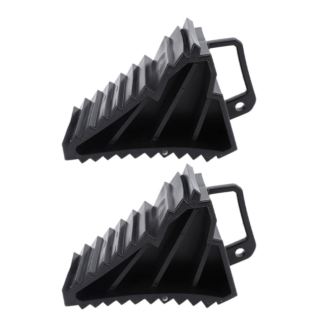 Cales de Roue, 2 Pcs Cale de Pneu Empilable à Forte Adhérence avec Poignées de Transport pour Remorque de Voyage Campeurs Camion
