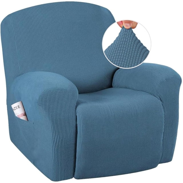 Super Stretch Recliner Couch Covers Chair Cover Form Fitted Non Slip Reclining Slipcovers for Standard Large Recliner, Soft Thick
