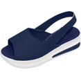 thumbnail image 3 of Dvkptbk Slide Sandals for WomenComfortable Slip On SandalsLadies Slip-Resistant Platform Summer Flat Sandals for Beach, Home, Indoor Outdoor Use ummer, 3 of 4