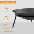 thumbnail image 4 of Outsunny Fire Pit, Portable Firepit with Poker, Black, 4 of 10