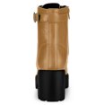 thumbnail image 4 of Unique Bargains Bottes de Combat à Cheville à Plateforme à Talon Épais pour Femmes, 4 of 6