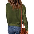 thumbnail image 2 of Innerwin Sweater Solid Color Ladies Jumper Tops Chic Long Sleeve Casual Knitted Sweaters Green XL, 2 of 3