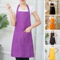 thumbnail image 2 of Visland Unisex Apron Long-lasting Work Apron with Pockets Adjustable Straps Cooking Apron for Grill Restaurant Bar Cafes, 2 of 8