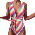 thumbnail image 1 of BEFOKA Maillot de Bain d'Été pour Femmes en Liquidation, Robe Bikini de Mode pour Femmes Aguichant à Dos Ouvert à Haute Élasticité, 1 of 2