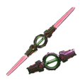 thumbnail image 1 of SharkTRUE Light Up Sword, Fire Spin Sword Double-Edged Lightsaber, Double-Headed Telescopic, for Rave, Cosplay & Display, 1 of 8