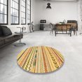 thumbnail image 3 of Ahgly Company Indoor Rectangle Abstract Cinnamon Brown Oriental Area Rugs, 4' x 6', 3 of 6