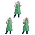 thumbnail image 1 of Transemion 12pcs Woman Apron With Pockets Efficient And Stylish Cooking Companion Adjustable Half-length Adult Apron Polyester green 3Set, 1 of 6