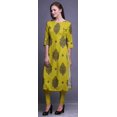 thumbnail image 2 of Bimba Kurtis Droits pour Femmes Longue Robe Kurti Imprimée Haut Indien à Manches 3/4, 2 of 6
