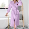 thumbnail image 2 of Ihph7 Fluffy Robe Plush Robes for Women Long Robes for Women Bathrobe for Women Warm Robes for Women Towel Robe Soft Robes for Women Housecoats for Women Light Violet XL, 2 of 4