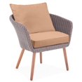 thumbnail image 4 of Vargottam Outdoor Deep Seat Patio Cushions Set 2pcs Seat Set All Weather Replacement Cushion Patio Seat And Back Cushion Set 25"x25"x5" Inches-Light Peach, 4 of 9