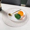 thumbnail image 1 of Langgg Simple Imperméable et Résistant à l'Huile Circulaire Carré imitation Chanvre PU Seal mat coaster, 1 of 1