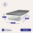 thumbnail image 4 of HOMZ 2-Pack Snaplock, Large Clear Plastic Storage Bins with Lids, 41 Quart, Gray, 4 of 9