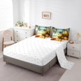 thumbnail image 3 of YST Hawaii Beach Bedding 7pcs Kids Summer Holiday Comforter Set, Tropical Palm Tree Bedding Accessories, Queen Size, 3 of 4