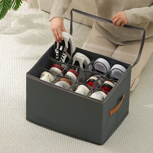 Matoen Boîte de Rangement avec Couvercle pour la Maison, Boîte de Rangement Pliable en Tissu à Multiples Compartiments, Armoire, sous-Vêtements et Boîte de Tri pour sous-Vêtements
