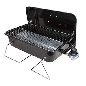 Duke Grills Omaha Go Anywhere Portable Gas Grill - Mini BBQ Propane Grill for Camping, RV, Tailgate - Cooks 8 hamburgers at once - Long Life Steel - Foldable Legs