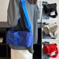 thumbnail image 2 of Shoulder Bag Adjustable Shoulder Strap Large Capacity Smooth Zipper Solid Color with Side Pocket Storage Oxford Cloth Women Crossbody Pouch Handbag for Daily Life, 2 of 10