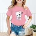 thumbnail image 2 of MEZZALL T-Shirts Graphiques Mignons pour Filles, Col Rond, Manches Courtes, T-Shirt Décontracté d'Été, Coupe Décontractée, pour Bébé et Tout-Petit, 2 of 5