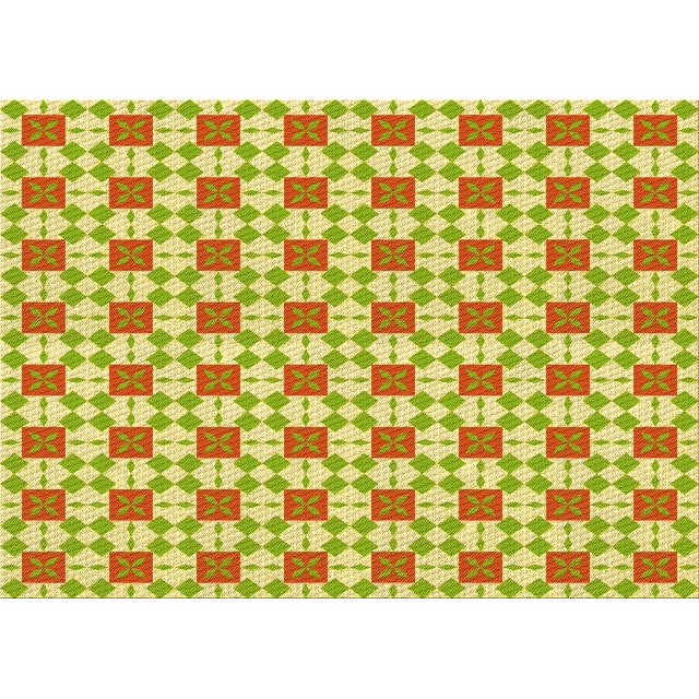 Ahgly Tapis Rectangulaire Lavable en Machine Intérieur Transitionnel Vert, 8 Pieds x 12 Pieds