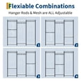 thumbnail image 3 of QinaQin Heavy-Duty Metal Clothes Rack - Freestanding Wardrobe Storage System - Adjustable Shelves and Hanging Rods - Large Storage Capacity, Suitable for Bedrooms and Laundry Rooms, 3 of 7