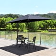 thumbnail image 2 of Costway Parasol Déporté de Patio 10 X 10 Pi en Aluminium, Rotation 360°, Inclinaison, Bleu Marine, 2 of 10