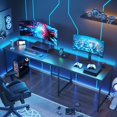 thumbnail image 3 of Bestier 95.2 inch L Shaped Gaming Desk with Power Outlet Reversible Corner Office Desk, 3 of 7