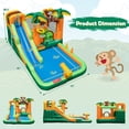 thumbnail image 3 of Gymax Inflatable Water Slide Park Monkey Bounce House Splash Pool without Blower, 3 of 9