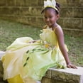 thumbnail image 4 of Déguisements de Princesse Tiana de Luxe Robe pour Petites Filles Robe Chic pour Enfants Cosplay Fête d'Halloween, 4 of 6