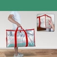 thumbnail image 2 of Sac de Rangement pour Arbre de Noël Sac de Rangement pour Couvertures Capacité de Charge Élevée Déménagement Grande Capacité Transparent avec Poignée Portable Robuste Pliable Multifonction Couette Organisateur de Vêtements Sac de Rangement Organisateur, 2 of 8